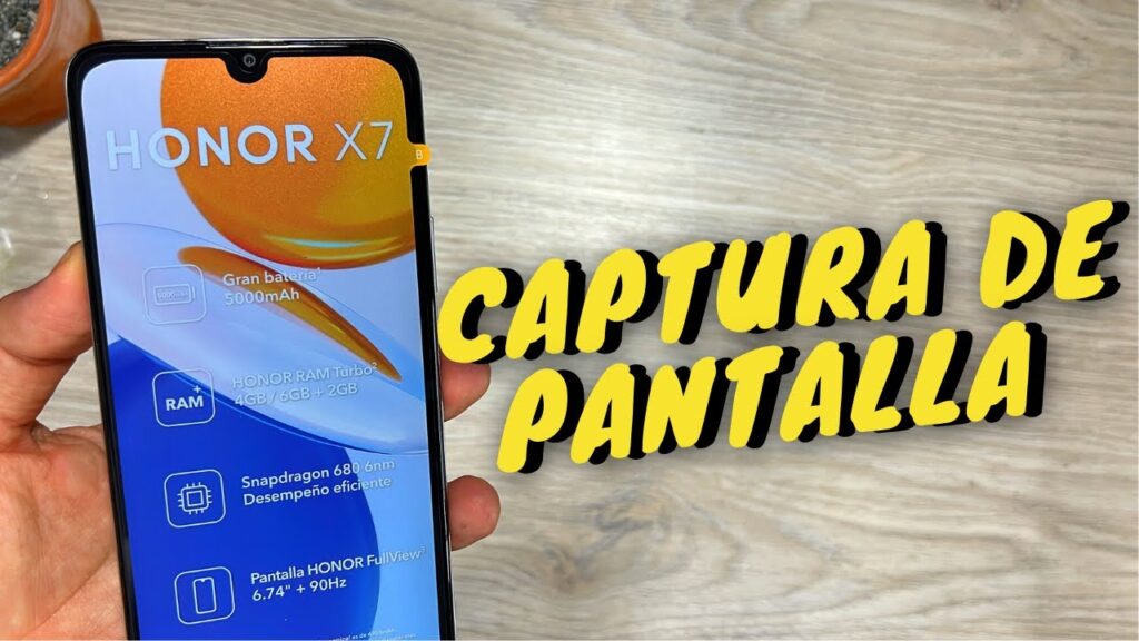 como capturar pantalla en honor x7
