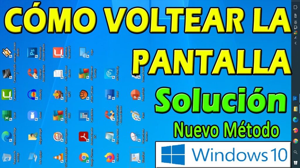 como girar la pantalla en windows 10