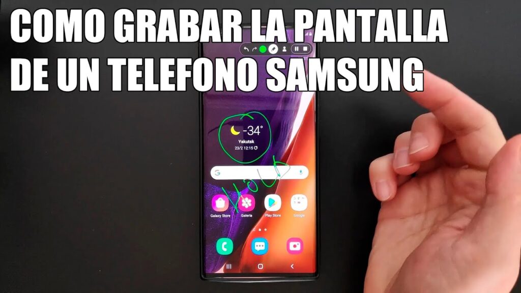 como grabar mi pantalla de celular samsung