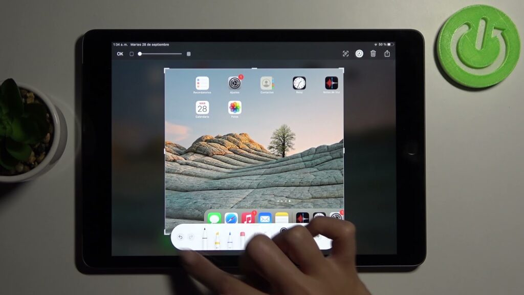 como hacer captura de pantalla ipad 9 generacion