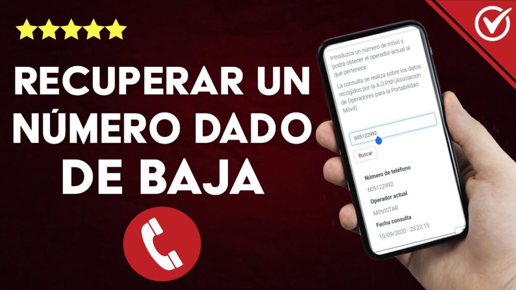 como recuperar un número de teléfono dado de baja