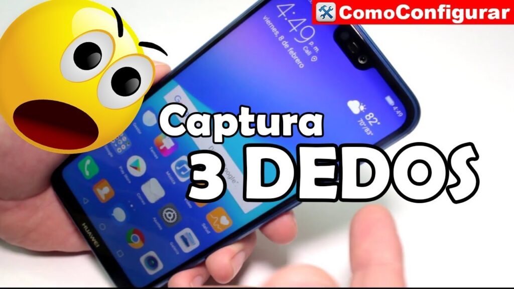 como tomar captura de pantalla con los dedos