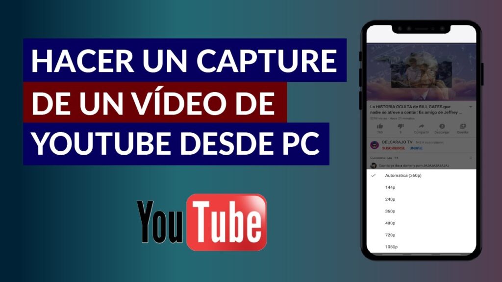 como tomar captura de pantalla pc youtube