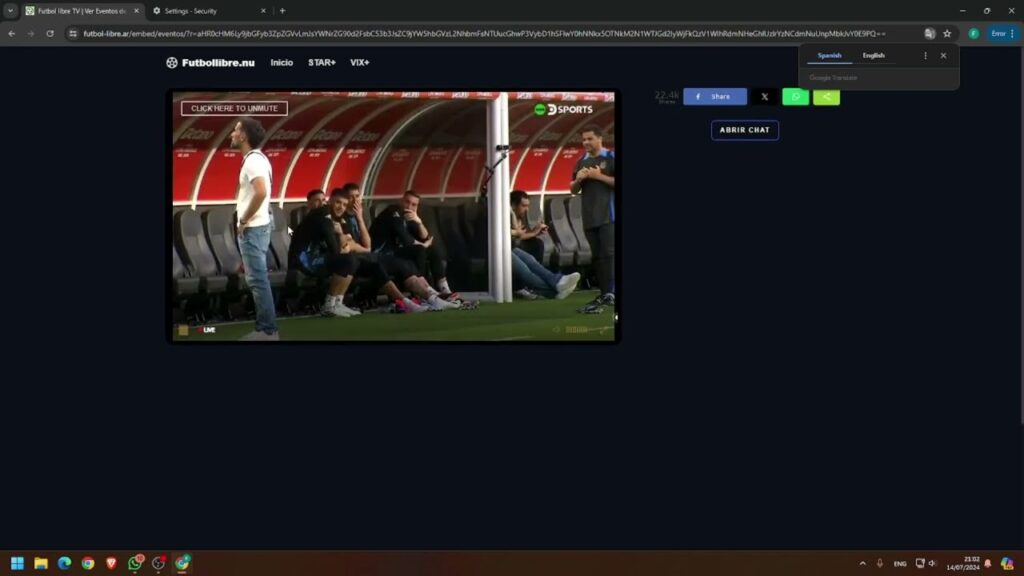 como ver fútbol libre en pantalla completa