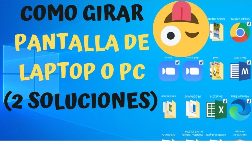 como voltear la pantalla de la computadora hp