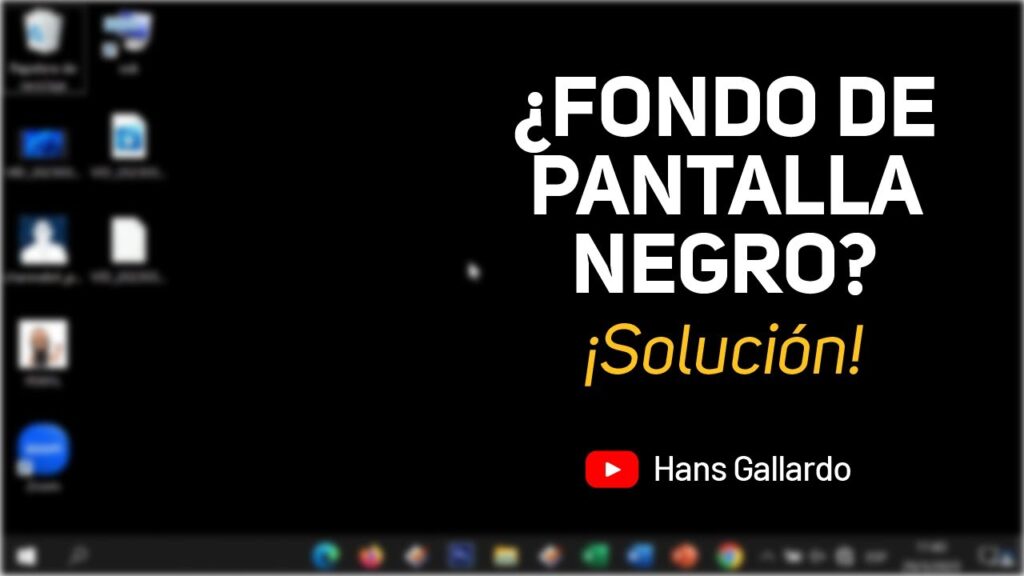 por que mi fondo de pantalla se pone negro